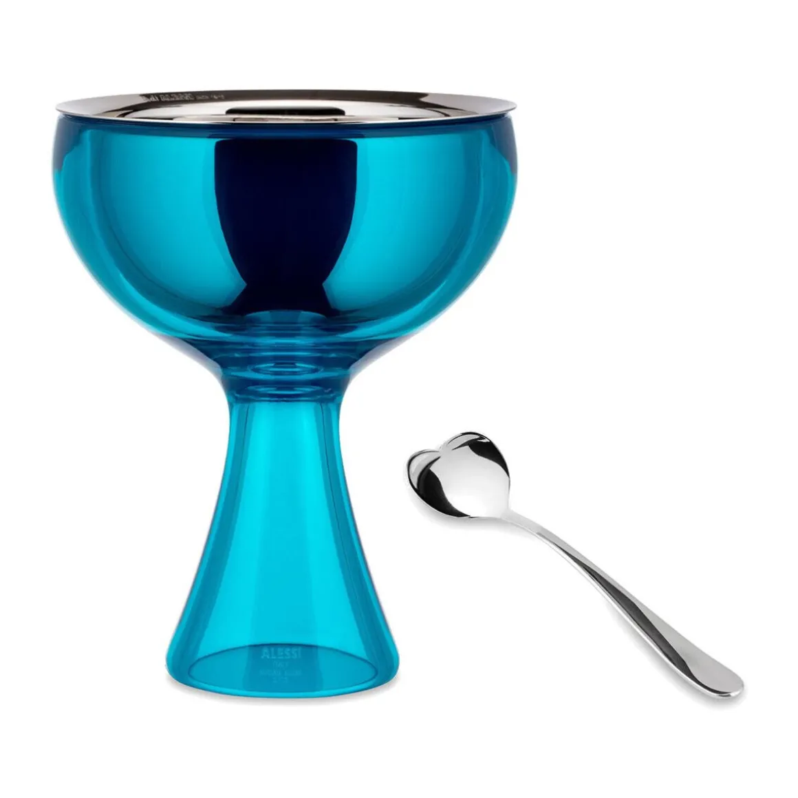 AlessiEisbecher mit Löffel blau Big Love
