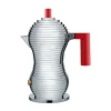 AlessiEspressokocher 1 Tasse Griff rot Pulcina