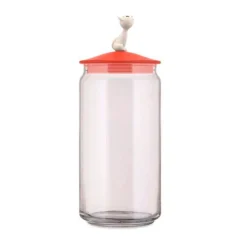 AlessiKatzenfutterbehälter MiòJar 27 cm rotorange