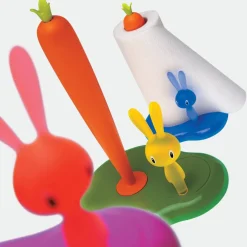 AlessiKüchenrollenhalter grün H. 29,4 cm Bunny & Carrot