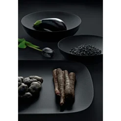 AlessiSchale 25cm schwarz m. Relief Double