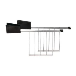 AlessiToaster 2 Zangen schwarz Plisse