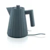 AlessiWasserkocher 1,0 l 2400 W Plissé grau