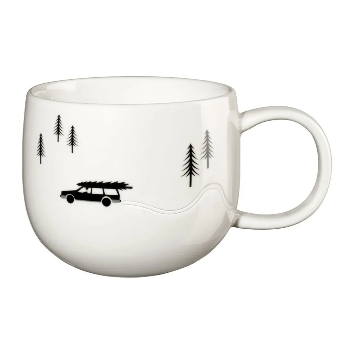 ASAHenkelbecher 0,4 l Joy Snow Tracks Skidding Xmas