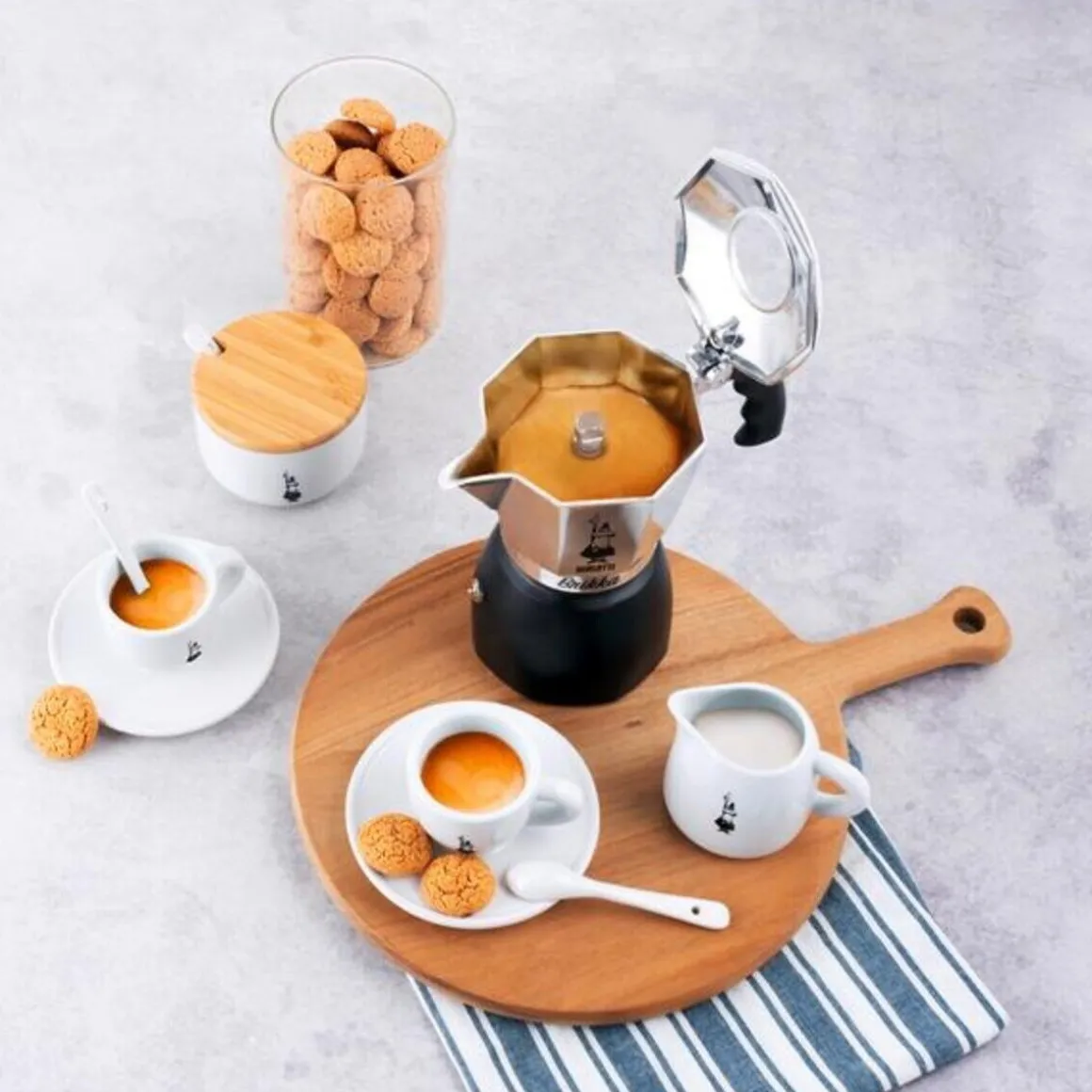 BialettiEspressokocher 4 Tassen New Brikka anthrazit