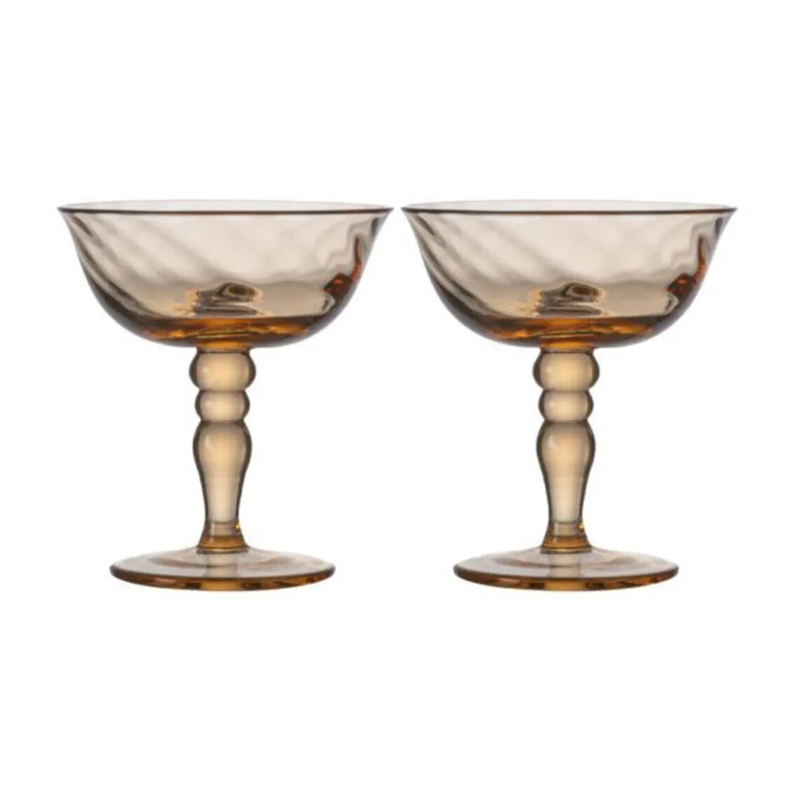 ByonCoupe-Glas 2er-Set Opacity pfirsich