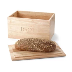 ContinentaBrotkasten m. Deckel Holz 34,5x23x19cm