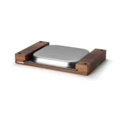 ContinentaSchneidebrett Walnuss m. Edelstahl Schublade 48 x 32,5 x 6 cm