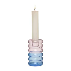 Design LettersKerzenständer 9 cm Hoop pink/blau