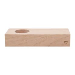 EulenschnittEierbecher Herz 15 cm Buche