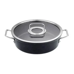 FisslerBratentopf mit Glasdeckel 28 cm Adamant schwarz