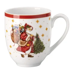 HutschenreutherHenkelbecher 0,4 l Happy Wintertime Red