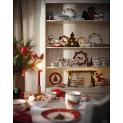HutschenreutherPlatte 36x18 cm Happy Wintertime Red