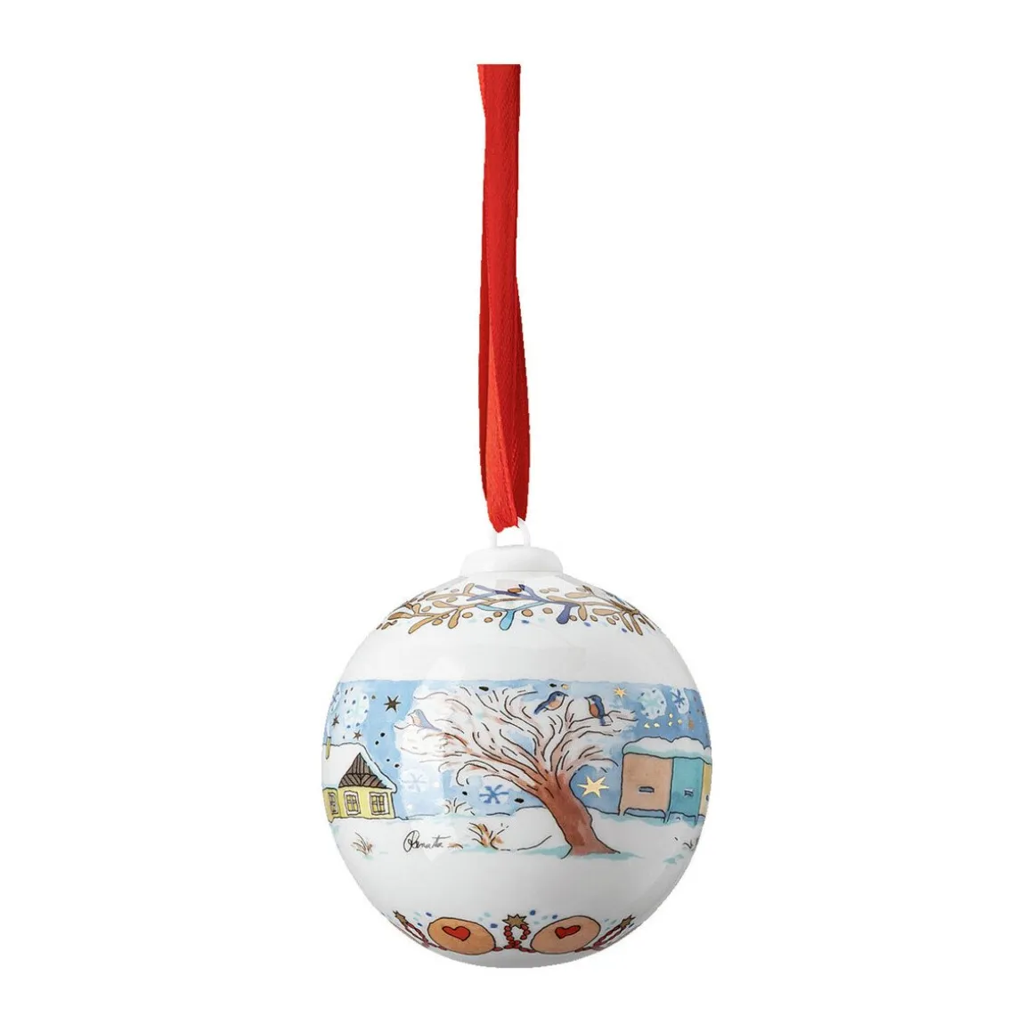 HutschenreutherPorzellankugel 6 cm Sammeledition Weihnachten Weihnachtskugel 2022