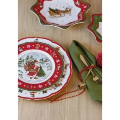 HutschenreutherTeller-Set 18-tlg. Happy Wintertime Red