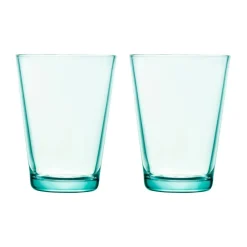 IittalaTrinkglas 2er-Set 0,4 l Kartio Wassergrün