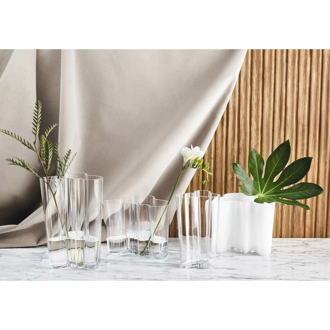 IittalaVase 9,5 cm Alvar Aalto opalweiß