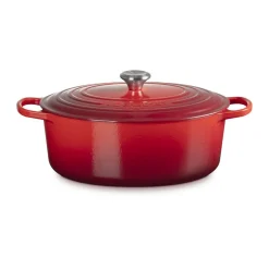 Le CreusetBräter mit Deckel 33 cm Signature Kirschrot