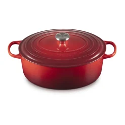 Le CreusetBräter mit Deckel 33 cm Signature Kirschrot