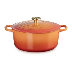 Le CreusetBräter mit Deckel 20 cm Signature Limited Edition Flamme Dorée