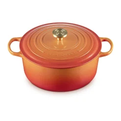 Le CreusetBräter mit Deckel 20 cm Signature Limited Edition Flamme Dorée