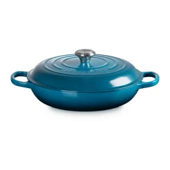 Le CreusetGourmet-Profitopf mit Deckel 30 cm Signature Deep Teal