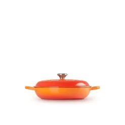 Le CreusetGourmet-Profitopf mit Deckel 30 cm Signature Ofenrot