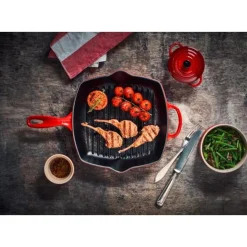 Le CreusetGrillpfanne 26x26 cm Signature Kirschrot