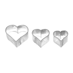 RBV BirkmannTerrassen Ausstecher Edelstahl Herz mini glatt 2/3/4 cm