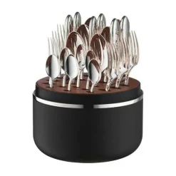 Robbe & BerkingThe Box - Martele 150 g versilbert inkl. 24-tlg Besteckset Frozen Black