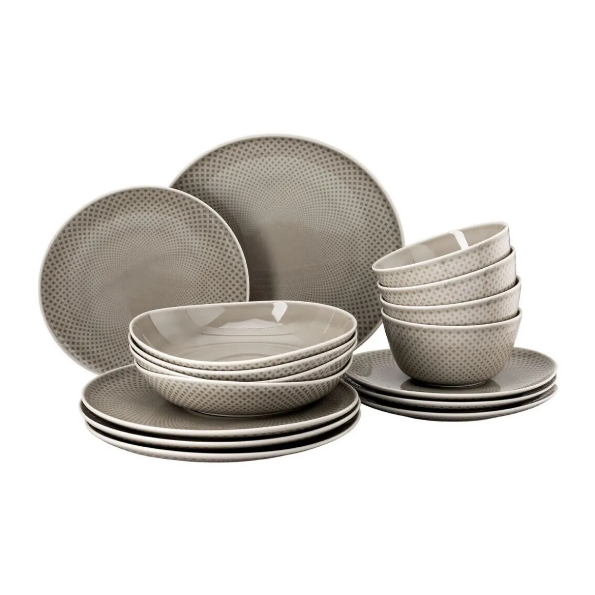 RosenthalGeschirr-Set 16-tlg. Junto Pearl Grey