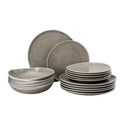 RosenthalTeller-Set 18-tlg. Junto Pearl Grey