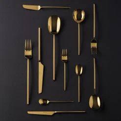 SambonetKuchengabel 6er-Set 100 Mirror PVD Gold