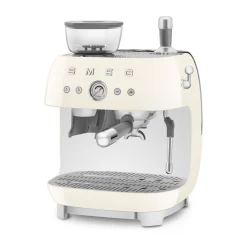 SmegEspressomaschine mit Mahlwerk EGF03 2 Tassen 1650 W 50’s Style creme