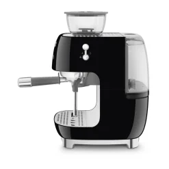 SmegEspressomaschine mit Mahlwerk EGF03 2 Tassen 1650 50’s Style schwarz