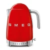 SmegWasserkocher KLF04 1,7 l 2400 W 50’s Style rot