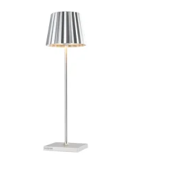 SompexAkku-Tischleuchte 38 cm 2,4 W Troll 2.0 silber