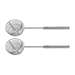 SpringFonduesiebchen 2er-Set Profi silber