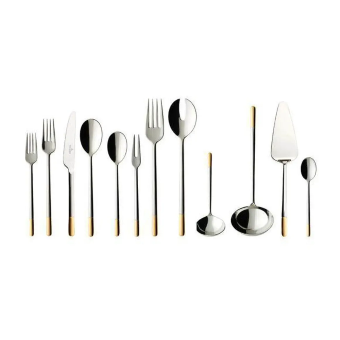 Villeroy & BochBesteck-Set 70-tlg. Ella Edelstahl teilvergoldet