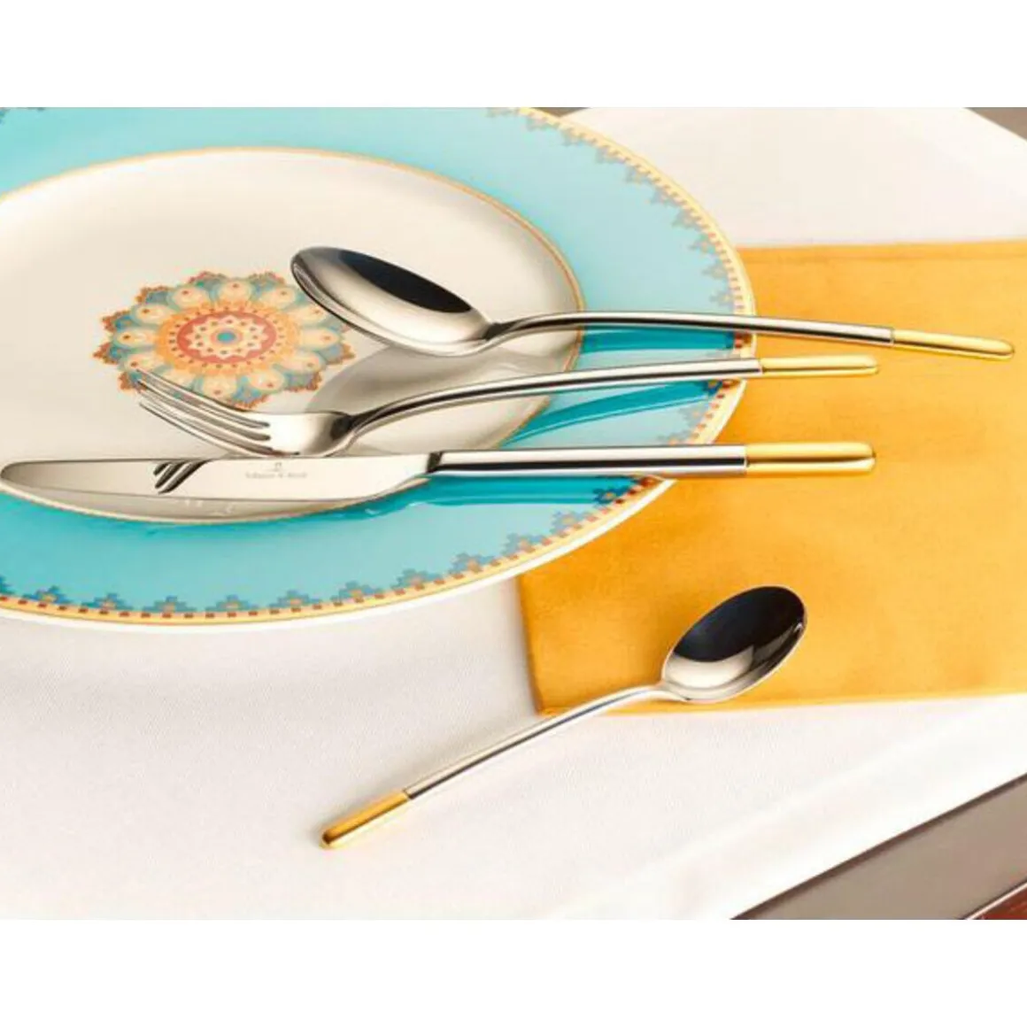 Villeroy & BochTafelbesteck 113tlg.Lunch Ella teilvergoldet