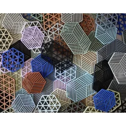 Zone DenmarkUntersetzer 24x14 cm Hexagon Schwarz
